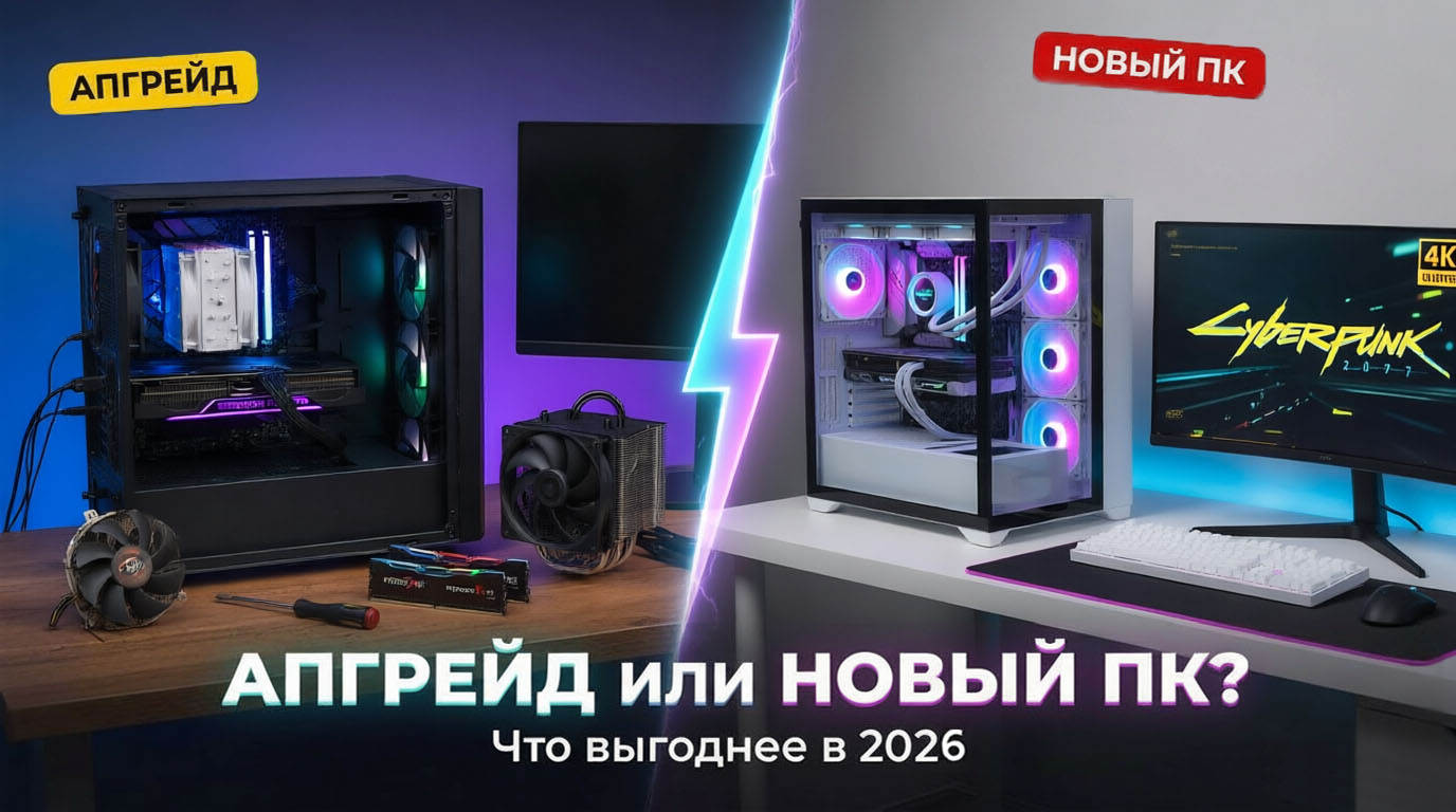 Апгрейд или новый ПК: что выгоднее в 2026 году