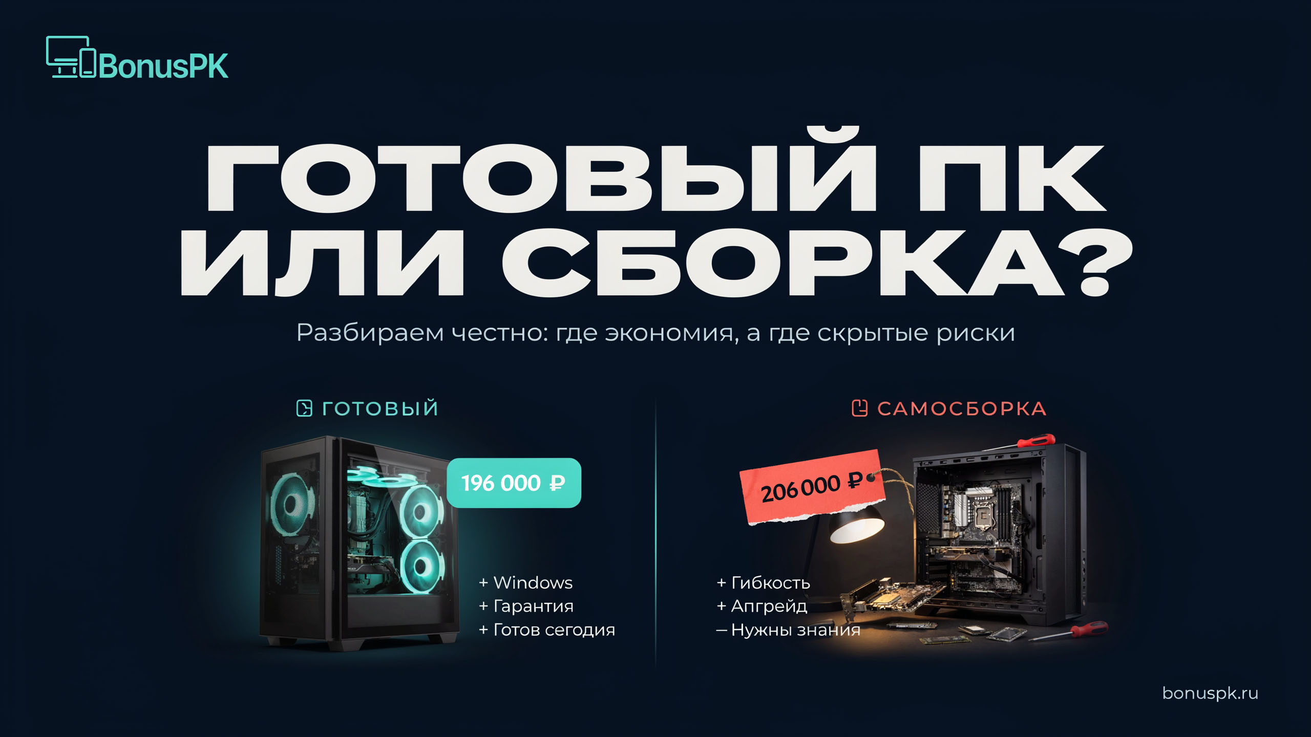 Готовый ПК или самосборка: честный разбор для тех, кто не разбирается